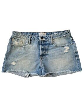 Frame Denim Le Grand‎ Garcon Raw Hem Jean Shorts